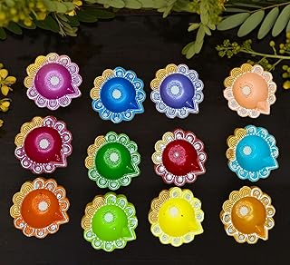 Clay Diya for Diwali Decoration Puja | 12 Pcs Terracotta Diyas Diwali Gift Decoration Items for Home Decor | Diwali diyas Price In India