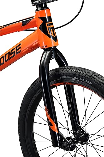Vista 17 de Mongoose Bicicleta de carreras Title Pro o Elite BMX con ruedas de 20 o 24 pulgadas en rojo, naranja o negro, principiantes o regresantes, con marco