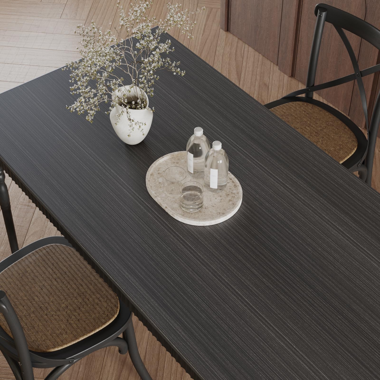 VaryPaper Carta da Parati Legno Scuro Pellicola Effetto Legno 40cmx200cm Carta Adesiva per Mobili Vintage Carta da Parati Soggiorno Adesivi per Porte Interne Pellicola Top Cucina Adesiva Armadio