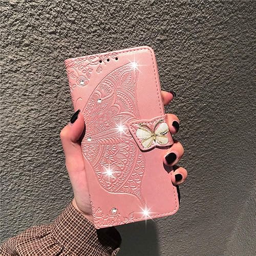 Miniatura 6 de COTDINFORCA Funda compatible con iPhone 11 con purpurina brillante con tarjetero y soporte de cuero con tapa tipo cartera con tapa de diamante,