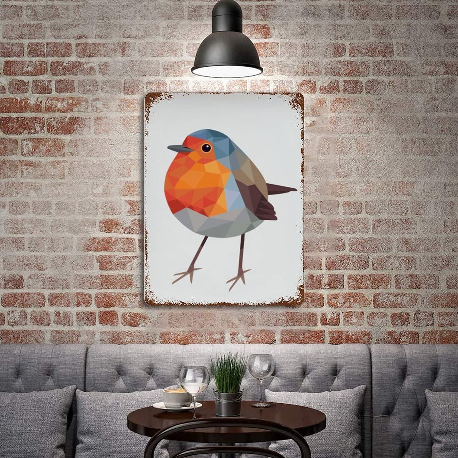 Silhouette Animal En Métal Garden (rouge-gorge