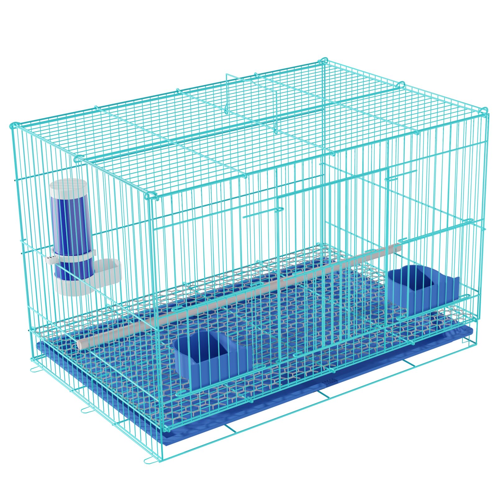 Metal Bird Cage - 20-Inch Spacious Haven with 0.4-Inch High-Density Bars for Small to Medium Birds | Parrots, Finches, Cockatiels & More