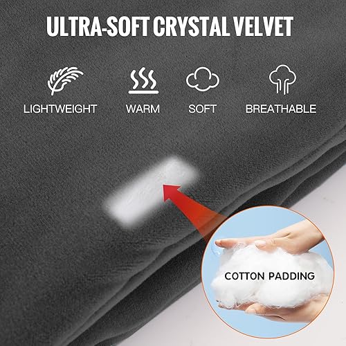 Miniatura 2 de Almohadilla térmica para el cuello para aliviar el dolor, envoltura térmica con banco de energía de 5000 mAh, soporte térmico inalámbrico para el