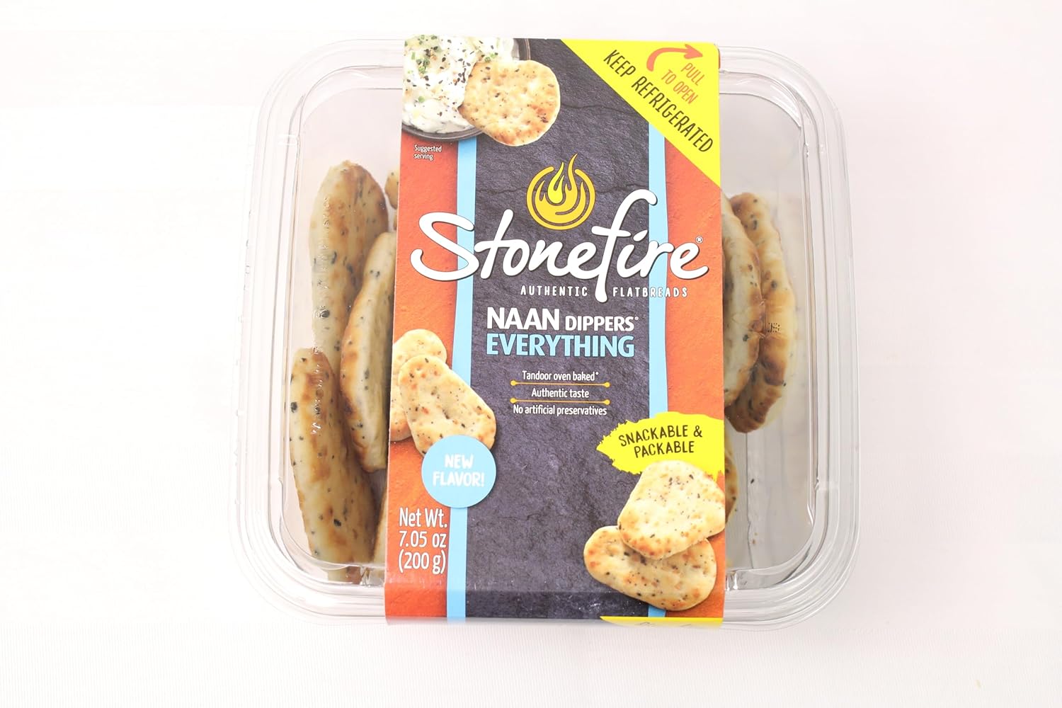 Stonefire Everything Flavored Naan Dippers, 7.05 oz, 12 Pack