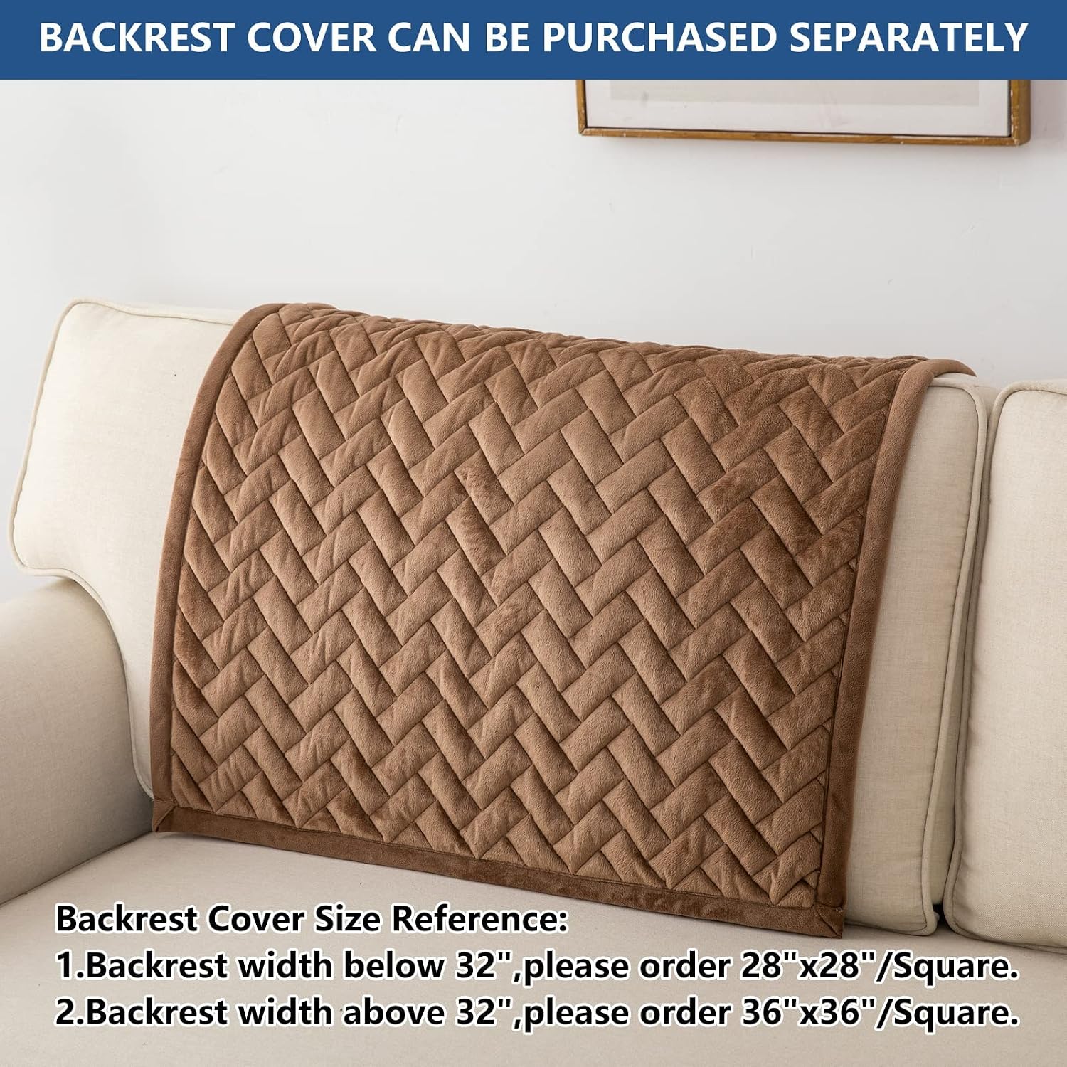 Eismodra 36 x 70 Inches Seat Cover and 28 x 28 Inches Armrest Cover