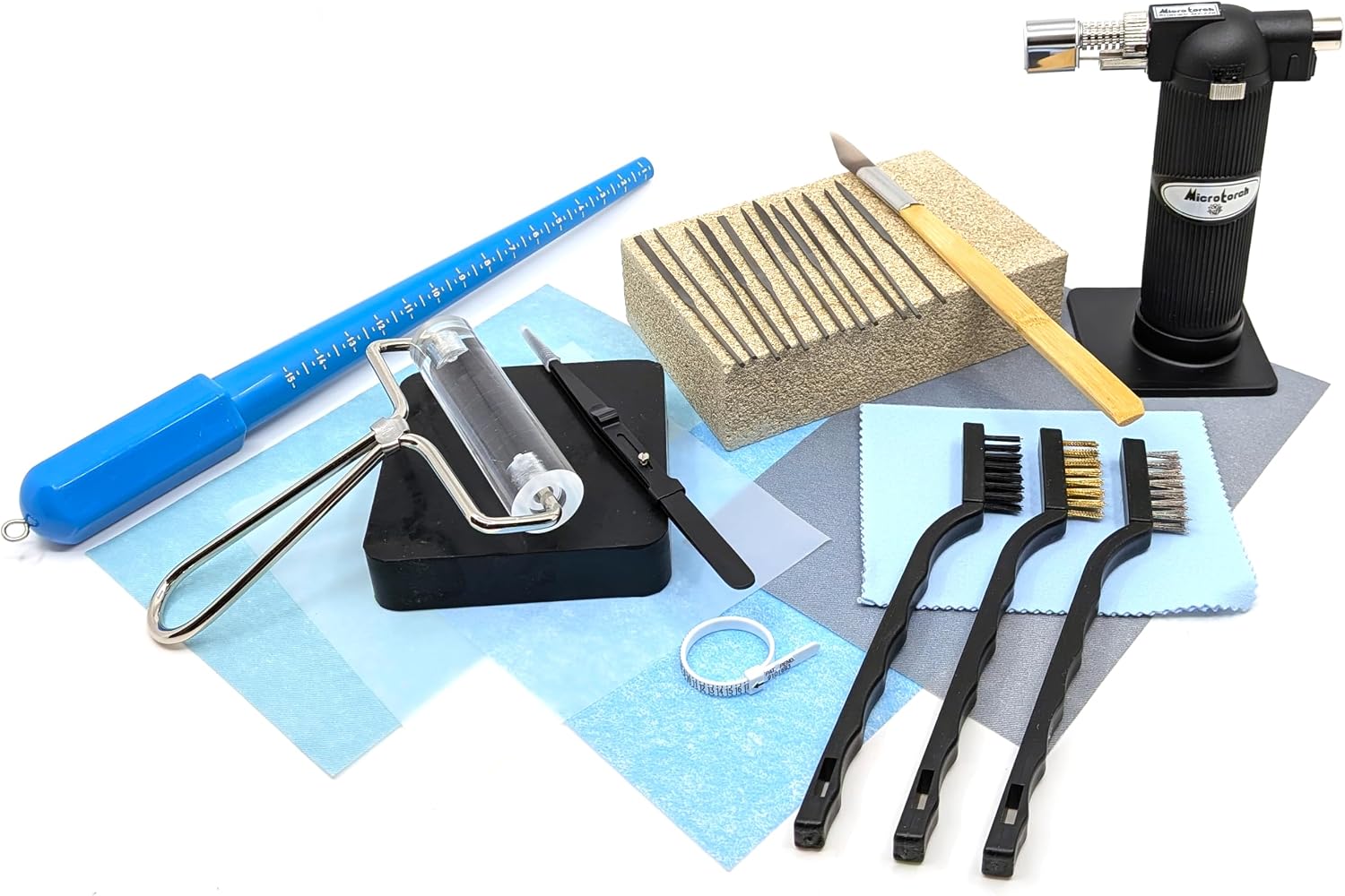 Charmed By Dragons Metal Clay Tool Kit - Includes Tools and Micro Torch to Create Your Own Metal Clay Jewelry 28 Pieces