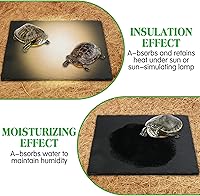 Vista 3 de Tfwadmx Plataforma para tomar el sol de reptiles, plato de alimentación de tortuga, cuenco de comida de reptiles de roca natural, decoración