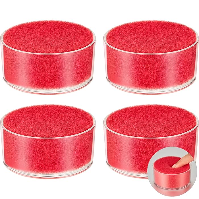 Buy 4 Pieces Sponge Cup Moistener Finger Wet Moistener Fingertip Paper