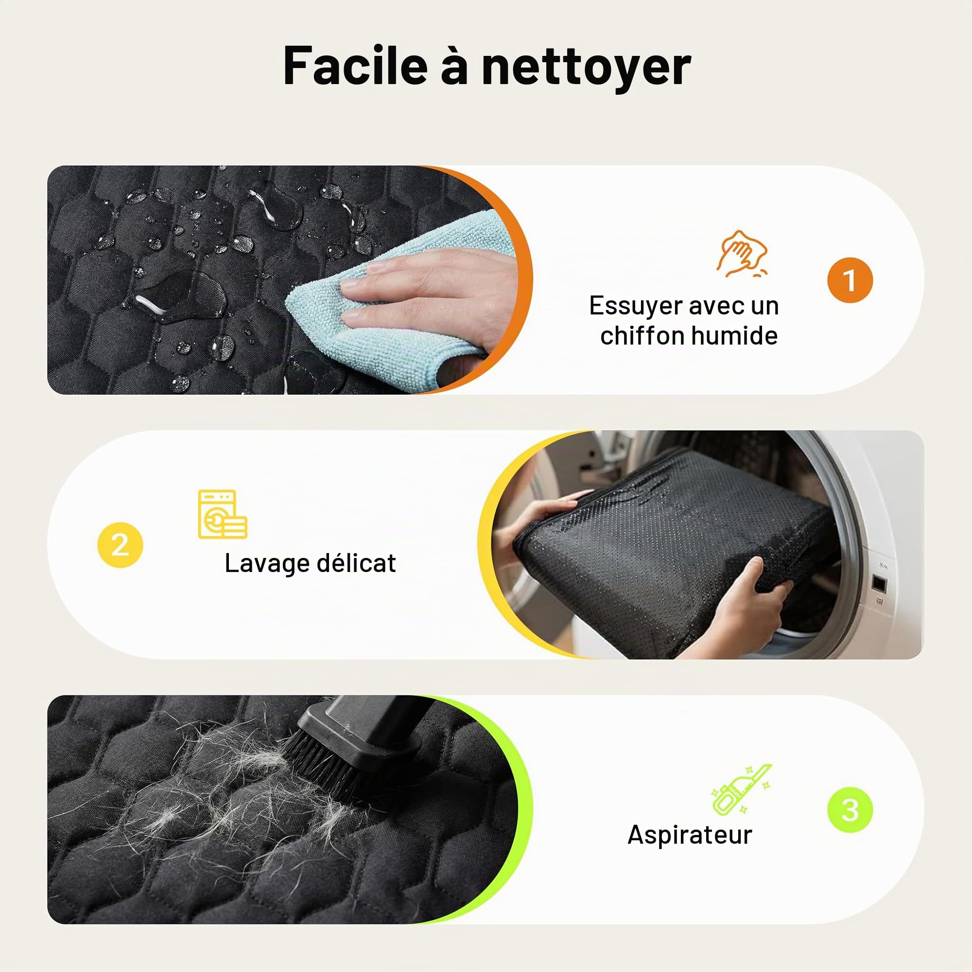 Fudajo Couverture siège arrière pour Chiens - 1320 x 570 x 350 mm/Oxford 600D - Housse séparable Banquette arrière Voitures - Transport canin félin