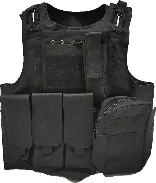 Gilet tactique militaire extérieur - Équipement de protection pour paintball et chasse