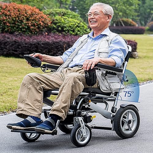 Miniatura 7 de Sillas de ruedas eléctricas ligeras plegables inteligentes scooter eléctrico automático para ancianos con piernas inconvenientes, discapacitados