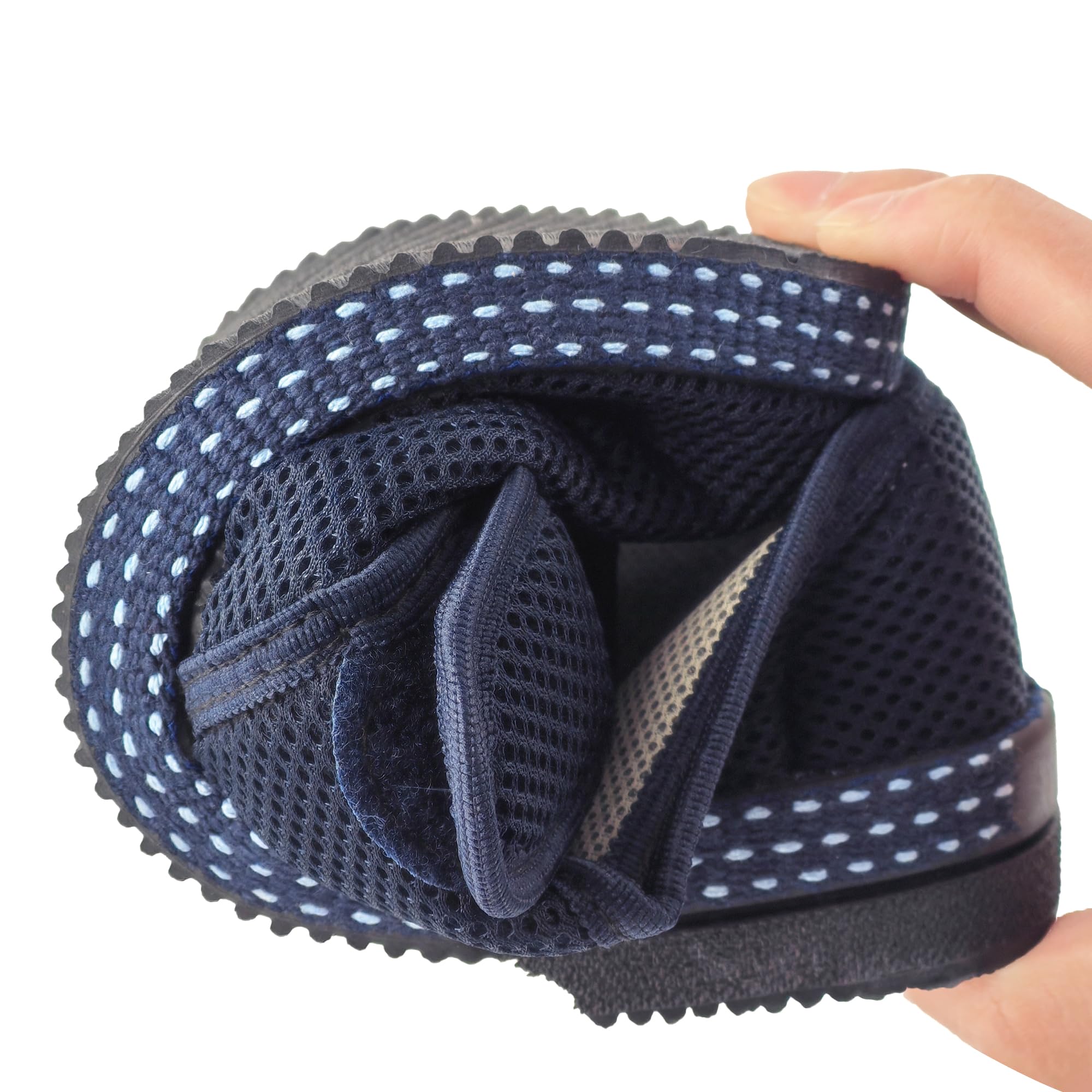 JOMIX Zapatillas Casa Hombre Verano Fabricadas en Italia con Banda Ajustable Pantuflas Anatómicas Hombre para Pies Delicados Zapatos Ortopédicas Hombre