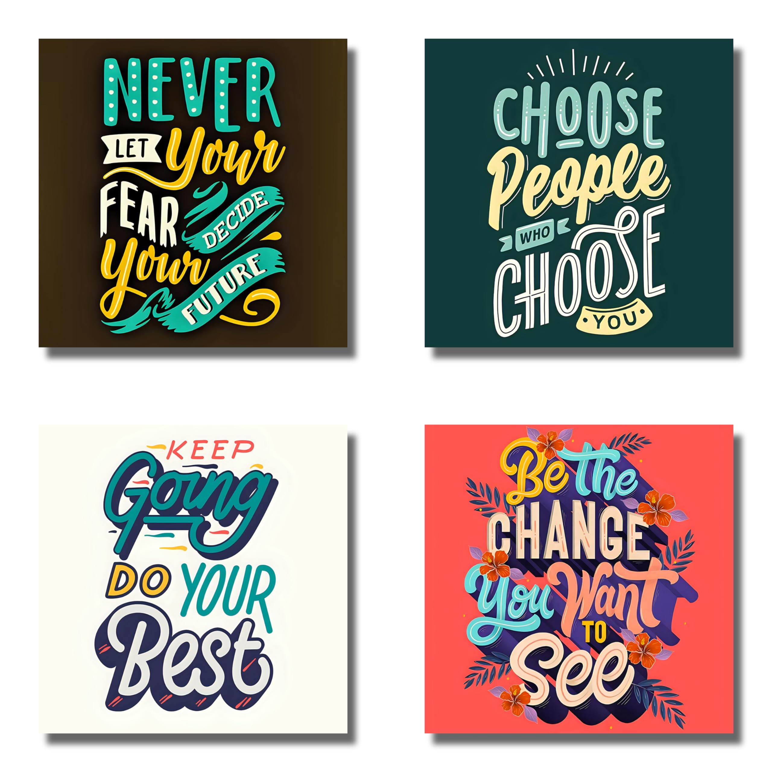 BENAVJI Printed MDF Wooden Tea Food Quotes Funny & Intellectual Fridge Magnets - Set of 4 (Color-7) (B0D1N7FLGK) Amazon Price History, Amazon Price Tracker