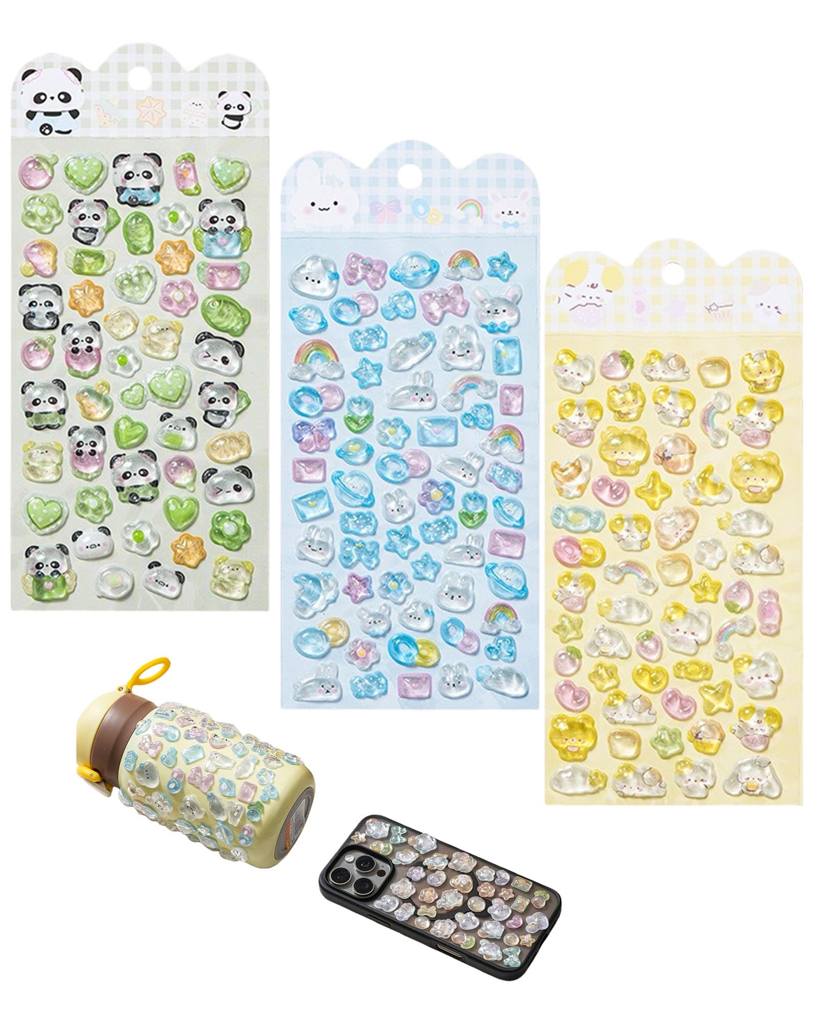 Amazon | Alipうるちゅるポップシール ぷっくりシール 立体 3枚