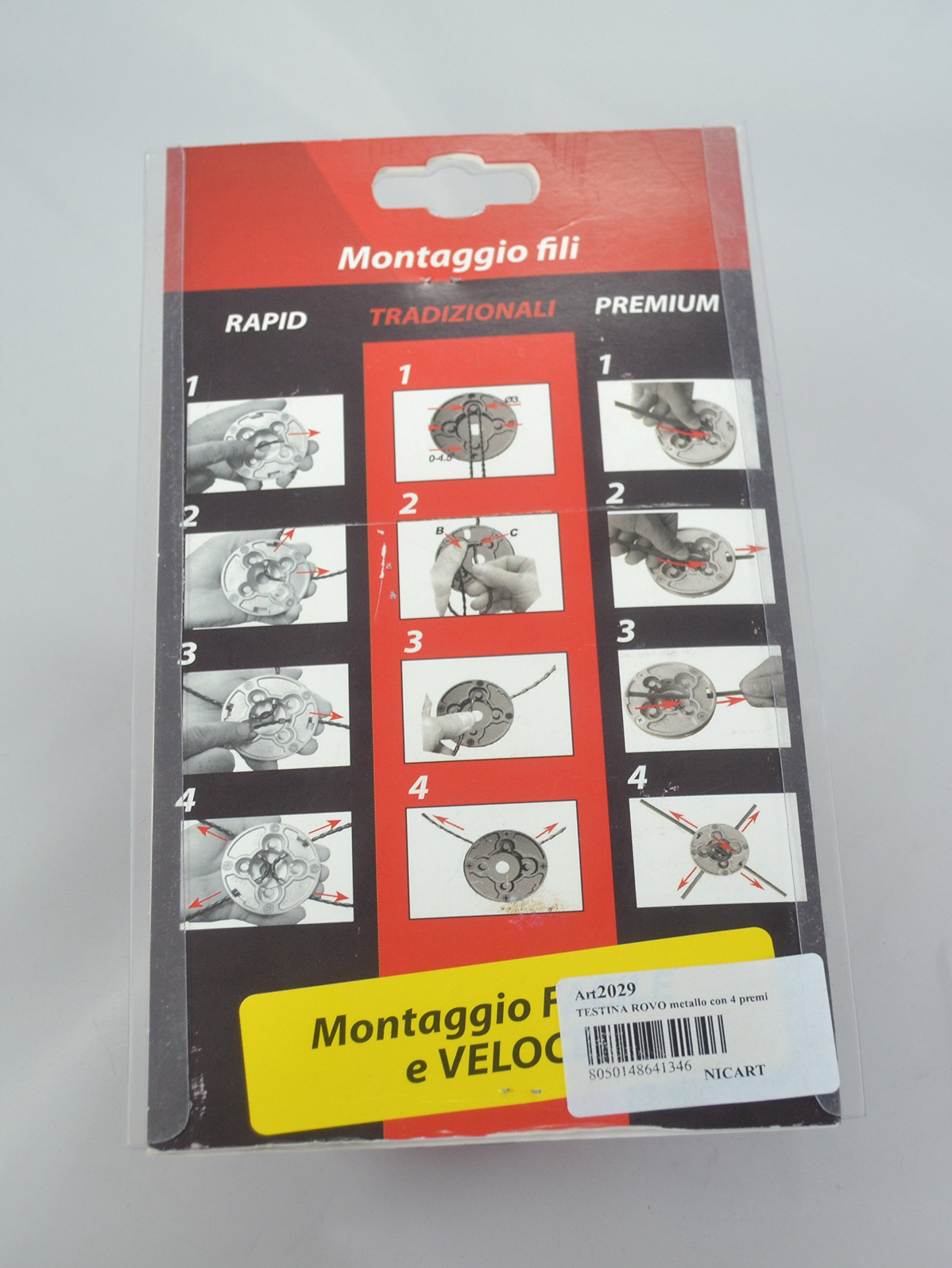 Testina rovo universale Nicart per decespugliatori in plastica con 4 fili elifly MODELLO VECCHIO