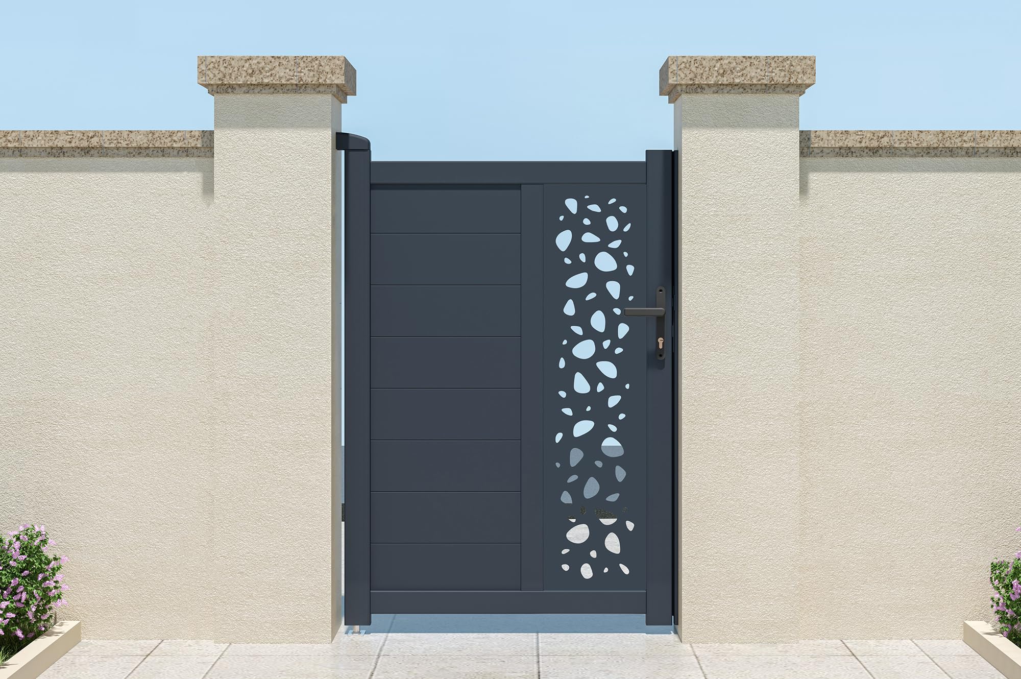 Casanoov Portillon 1m SUNNY H.140cm aluminium gris