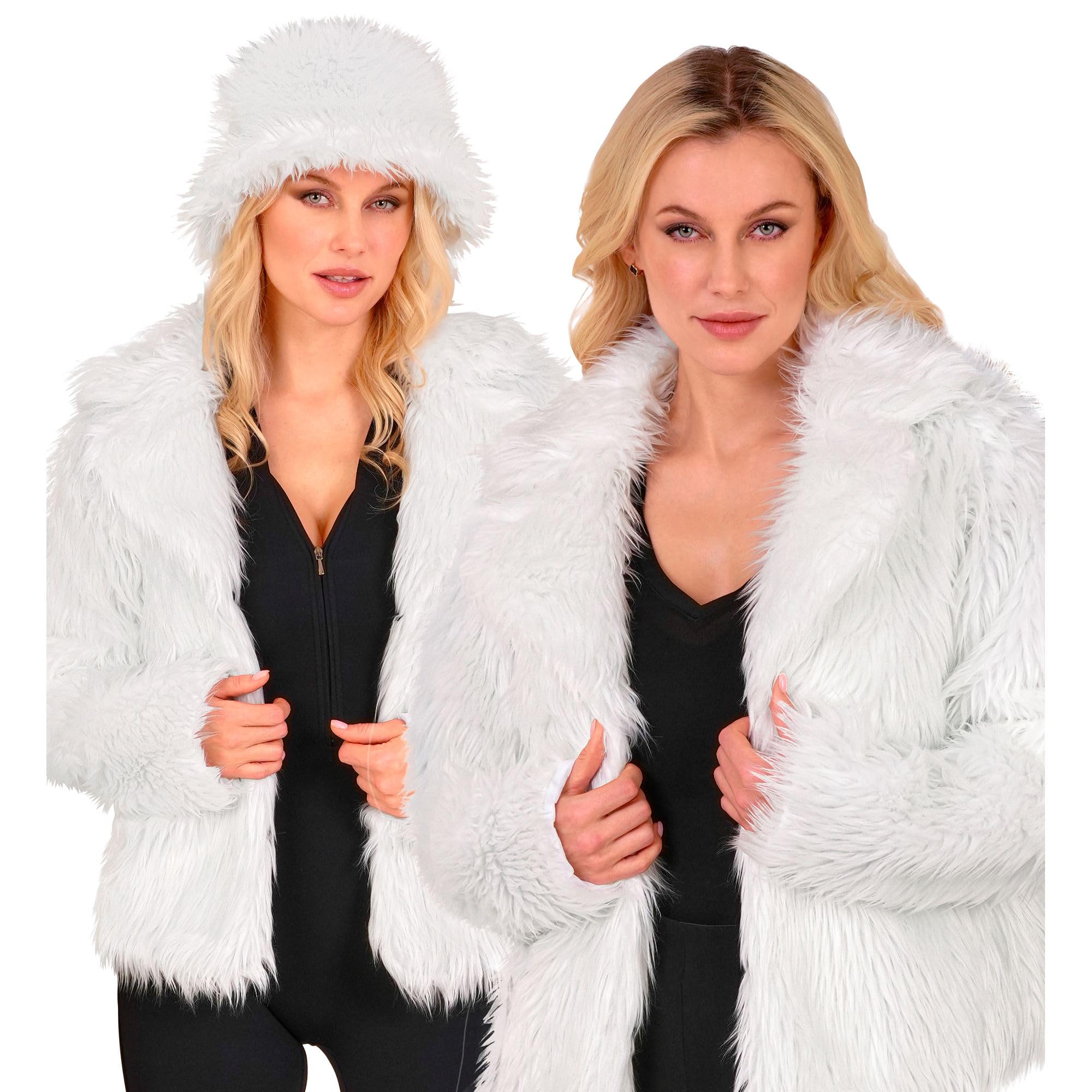 W WIDMANN MILANO Party Fashion – damska kurtka ze sztucznego futra, puszyste futro, pluszowa kurtka, kostium, strój imprezowy na karnawał i festiwal