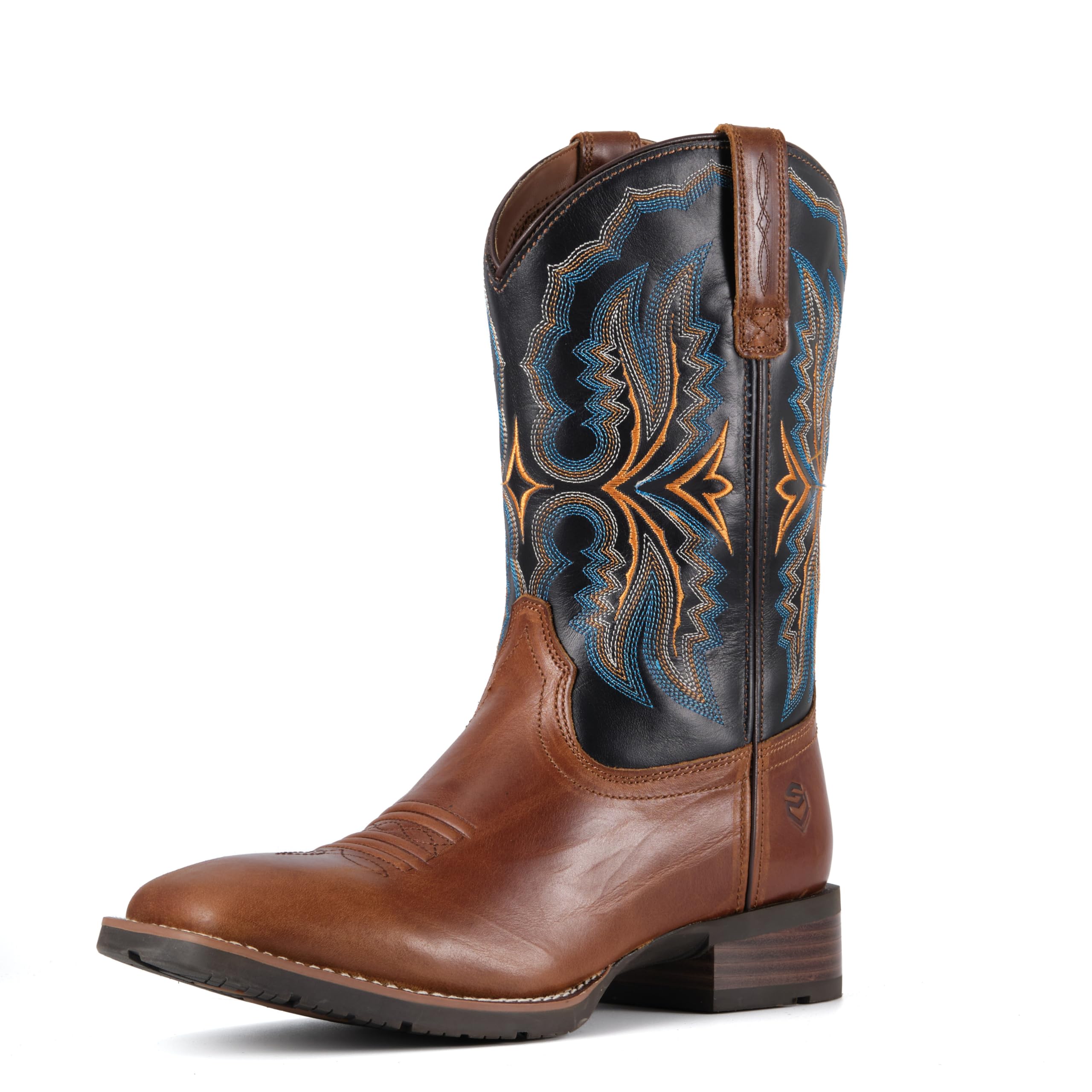 SUREWAY Cowboy Boots For Men Square Toe Western Boot