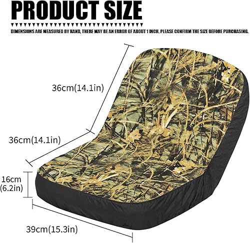 Miniatura 6 de Funda de asiento para cortacésped con estampado de ramas de árbol, decoración de otoño, accesorios de tractor, protector de asiento para cortacésped