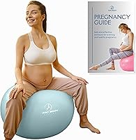 Vista 12 de ProBody Pilates Pregnancy Ball - Yoga Ball for Pregnancy with Book, Prenatal, Labor & Postnatal Maternity Exercise