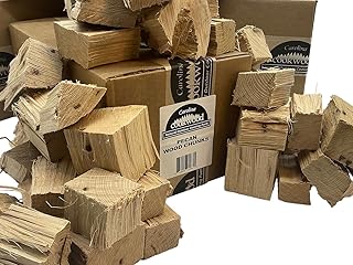Smoking Wood Chunks, All-Natural Pecan Hardwood Pieces for Grills & Smokers, Add Rich Smoke Flavor to Pork, Beef, Chicken & Fish, USA Made, Sustainably Milled, 800 Cubic Inches