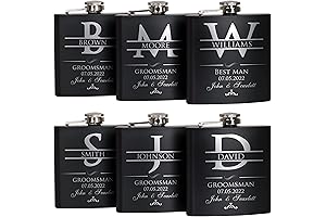 Personalized Groomsmen Flask Set of 6 - Wedding Favor #2