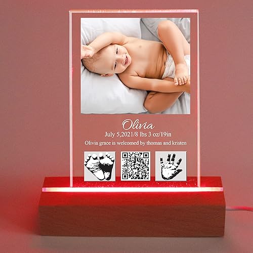 Tina&Co Kit de mano y huella para bebé, marco de fotos para bebé, regalos personalizados para baby shower, regalos para recién nacidos, para niños y