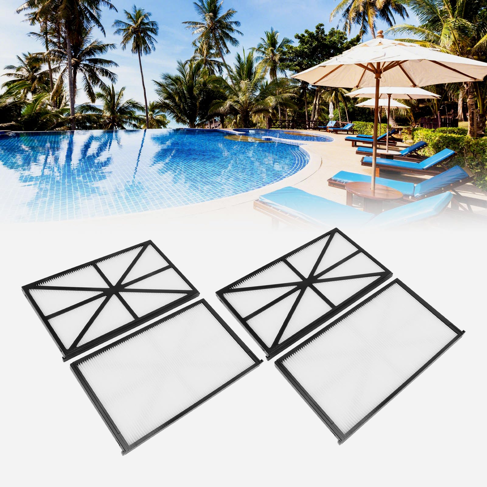Panneaux filtrants à cartouche ultra fine TARSHYRY Rcx70101 pour nettoyeurs de piscine, lot de 4
