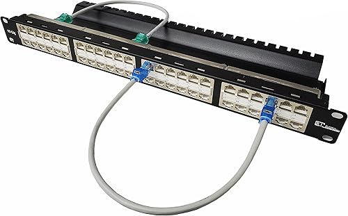 Miniatura 3 de R.J. Enterprises- HDPP-48S-C6A, panel de conexiones-48 Port-One U-No hay acoplador defectuoso-No es necesario menear-10G Ethernet NO rápido