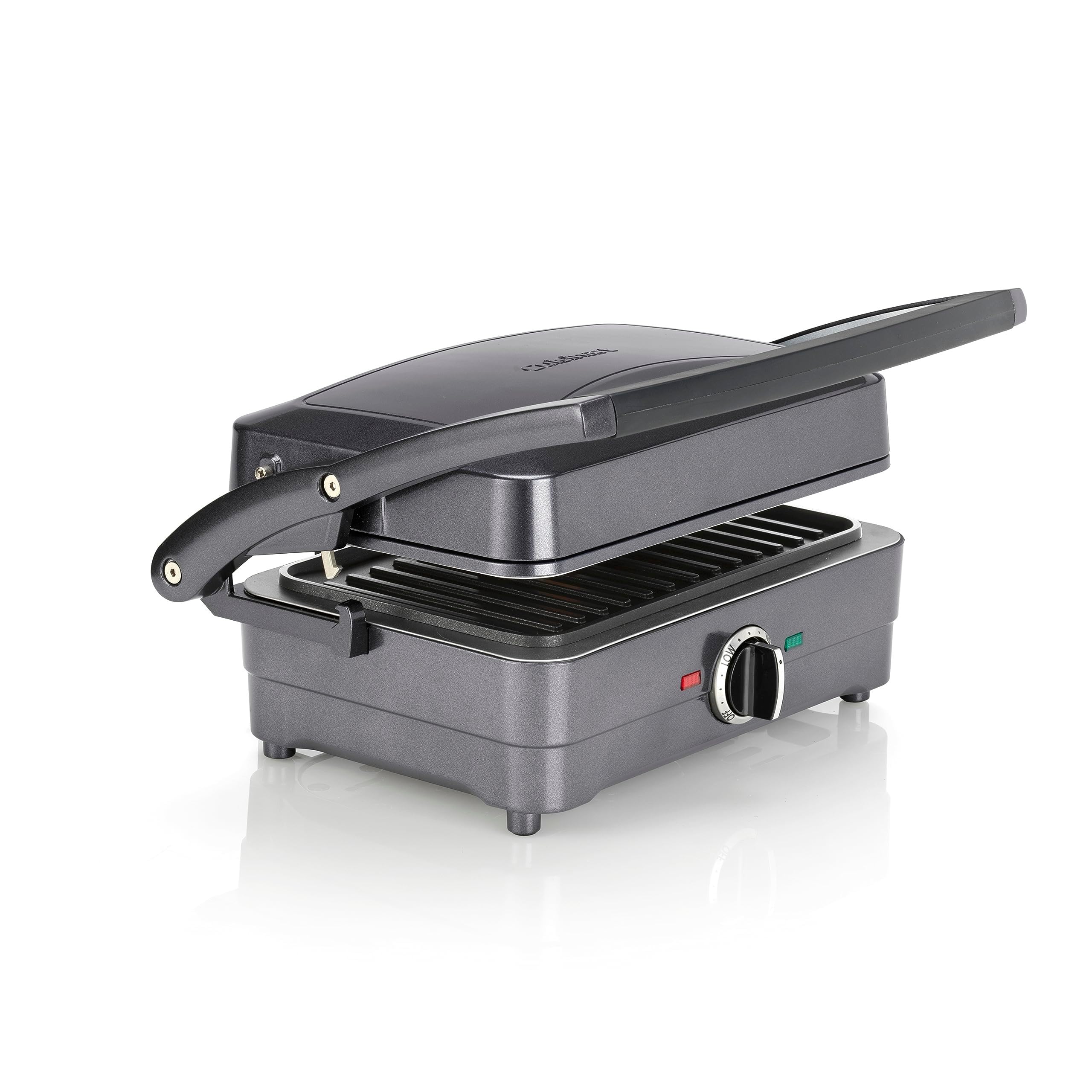 Cuisinart Grill & Sandwich maker, Sandwich toaster, panini press, electric grill, Non-stick Removable, interchangeable plates, Health grill, less oil, Midnight Grey, GRSM4U