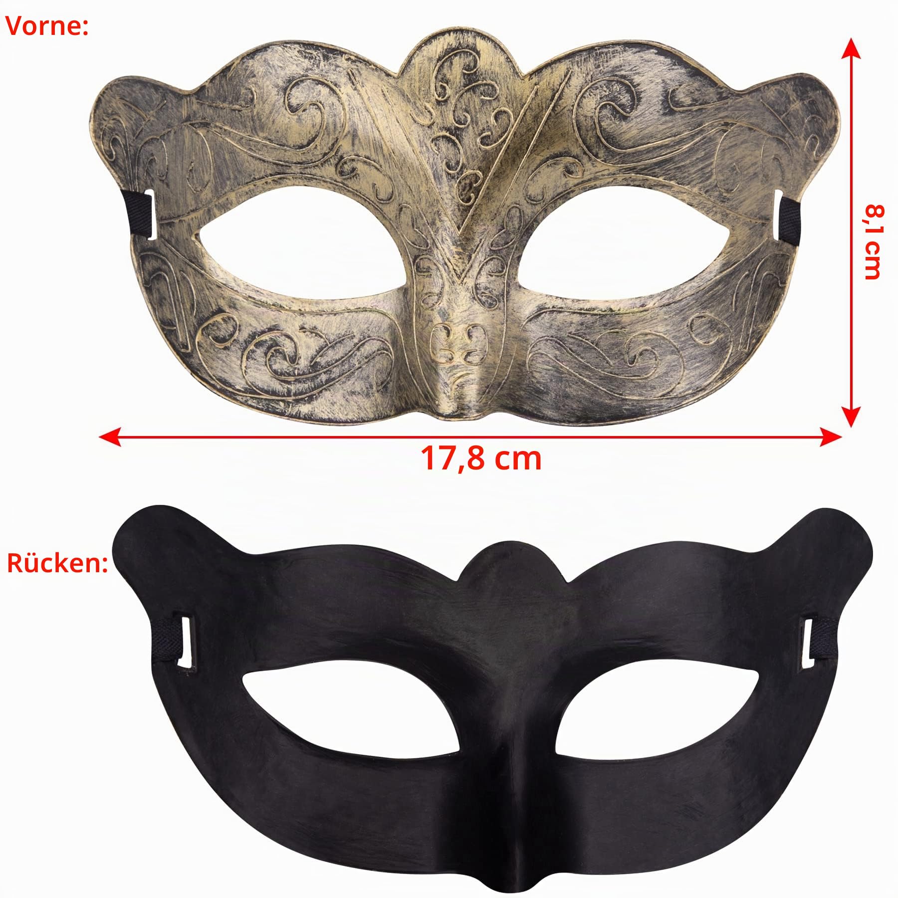 FEQO 128 Stück Venezianische Maskerade Maske Vintage Antike Masken Damen und Herren