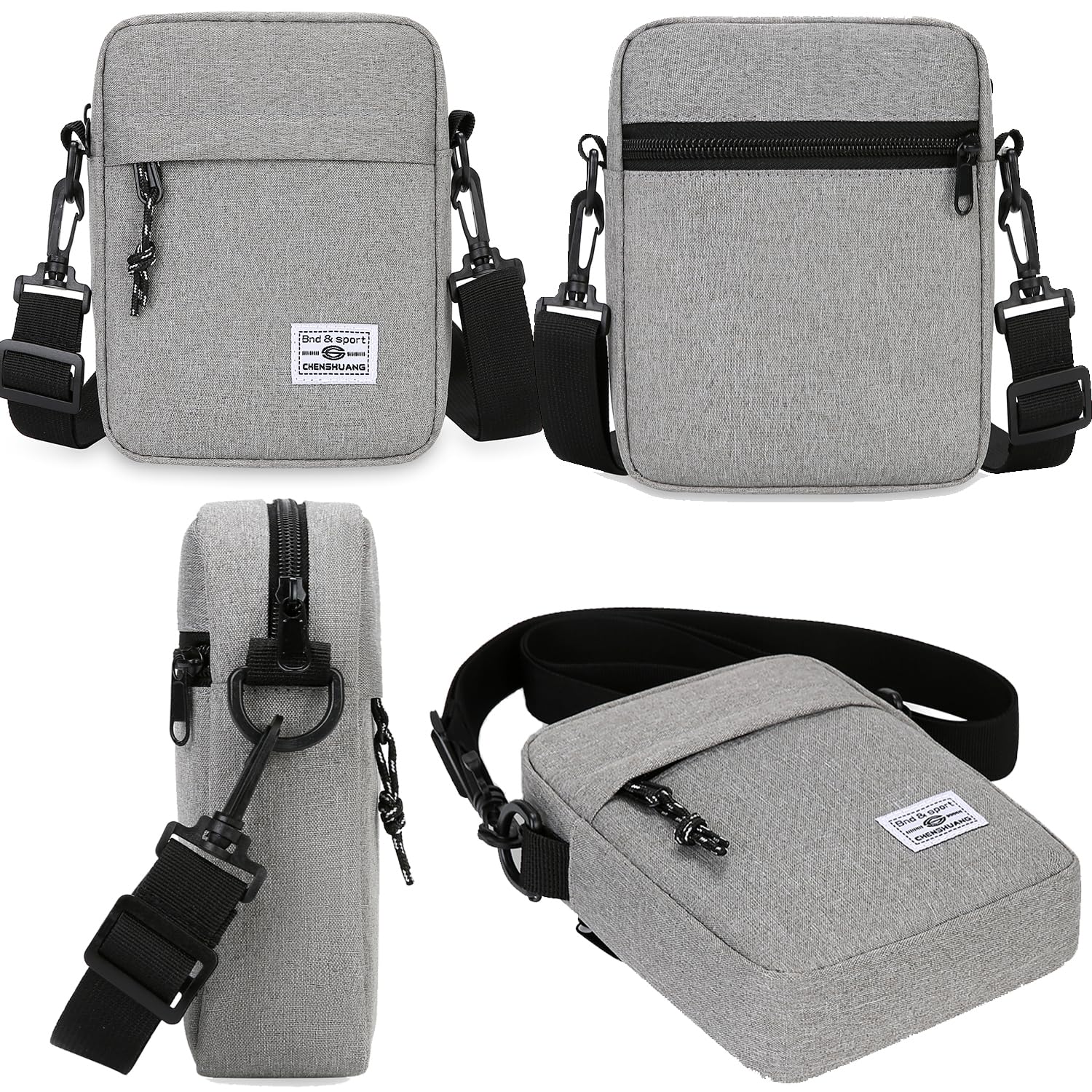 Umhängetasche Herren Schultertasche Crossbody Herrentasche Handytasche Herrenhandtasche Kleine Umhängen Tasche Shulder Bag Messenger für Freizeit Urlaub Ausflug (Schwarz Herrentasche Shoulder Bag)