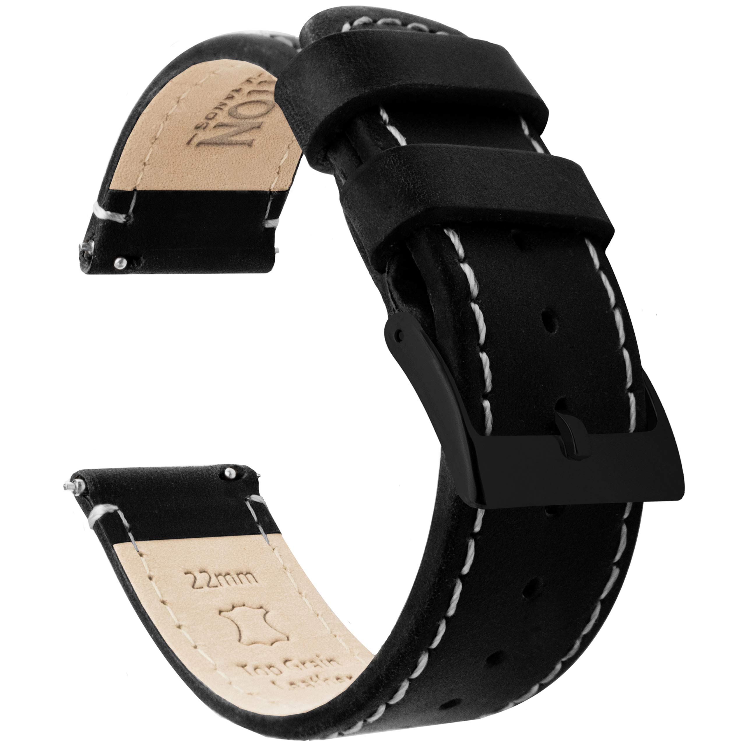 BARTON WATCH BANDS - Top Grain Leather Watch Bands Compatible with Apple Watch Models - 1, 2, 3, 4, 5, 6, 7, 8, 9, 10, SE, Ultra &amp; Ultra 2