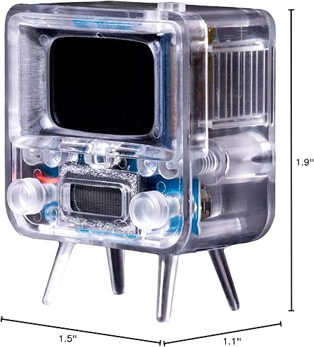 Miniatura 9 de TinyCircuits TinyTV 2 Mini TV portátil retro - Pantalla IPS de 1.14 pulgadas, videos precargados y cargables, recargable USB-C, controles de perilla