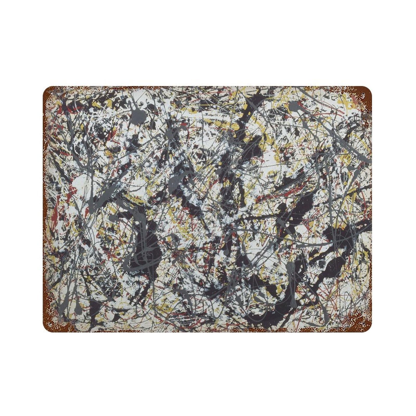 xiaoxiaoshen Jackson Pollock Exhibition Abstract Decor, Supreme Quality Wall Decor Art Metal Tin Poster Modern Home Decor Art Home Bar Shop Decorations Vintage Sign 30x40cm