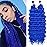 Eerya Long Curly Braiding Hair 18 Inch 2 Packs Blue Deep Ocean Wave Crochet Hair for Black Women Deep Wave Braiding Hair for Boho Braids (18 inch, blue)