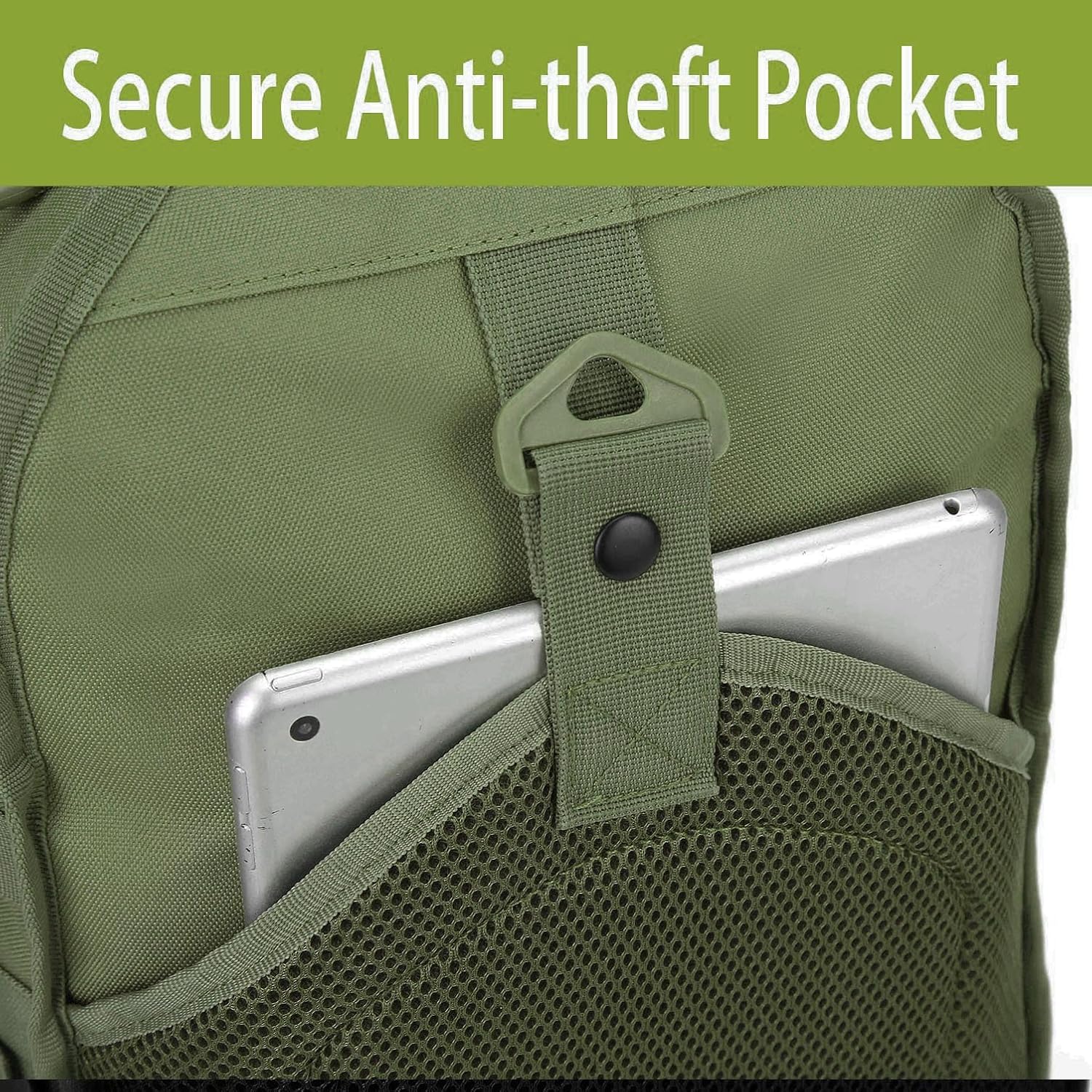 Tactical Sling Bag Backpackfor Men, Military Rover Shoulder Pack, EDC Molle Assault Range Bag (Green) - Image 7