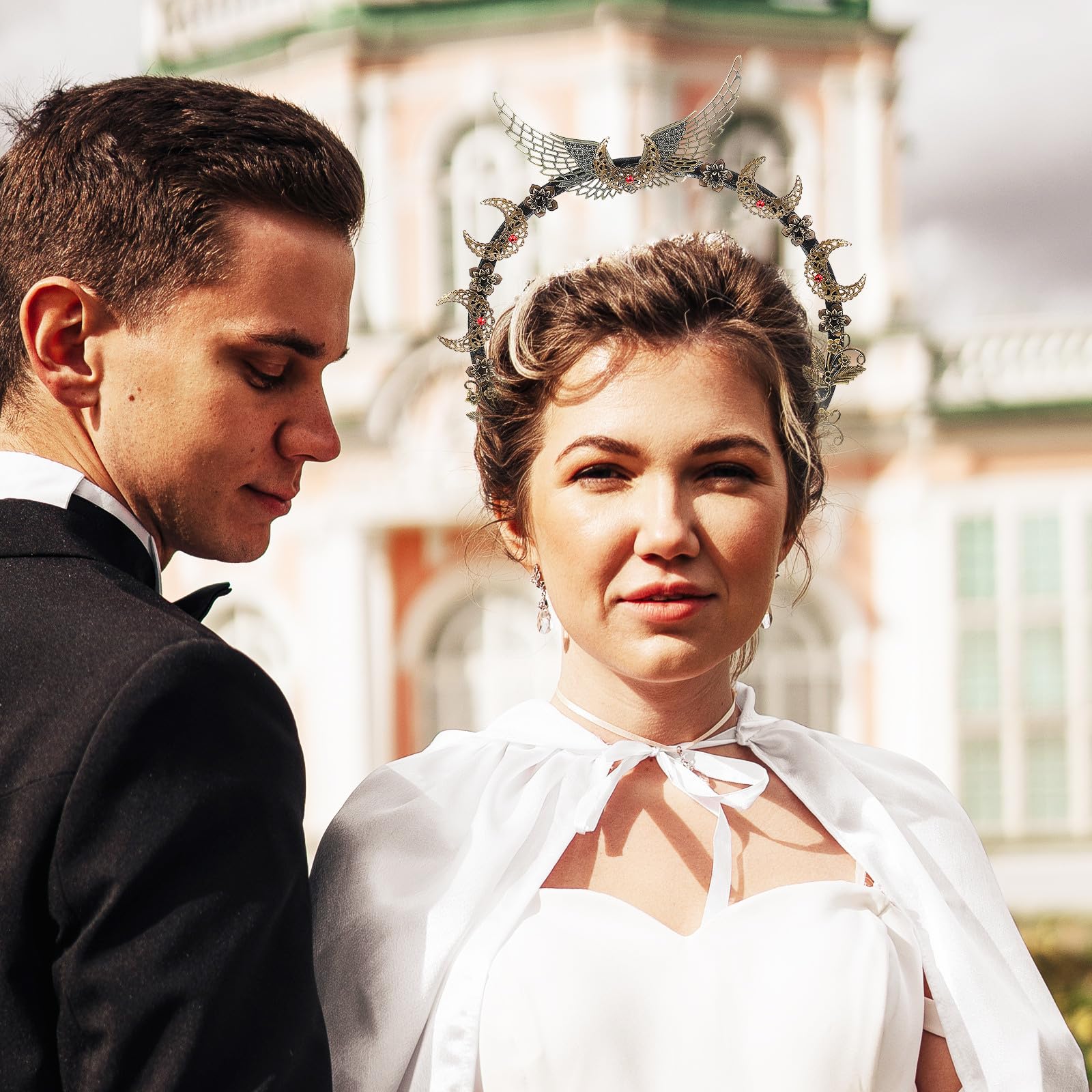 Didiseaon 4 Pezzi Cerchietto Elegante in Metallo per Chioma Donna, Nero, | Accessorio Decorativo per Festa Danzante e Fai da Te, Fatto a Mano, anche Oggetto Fotografico