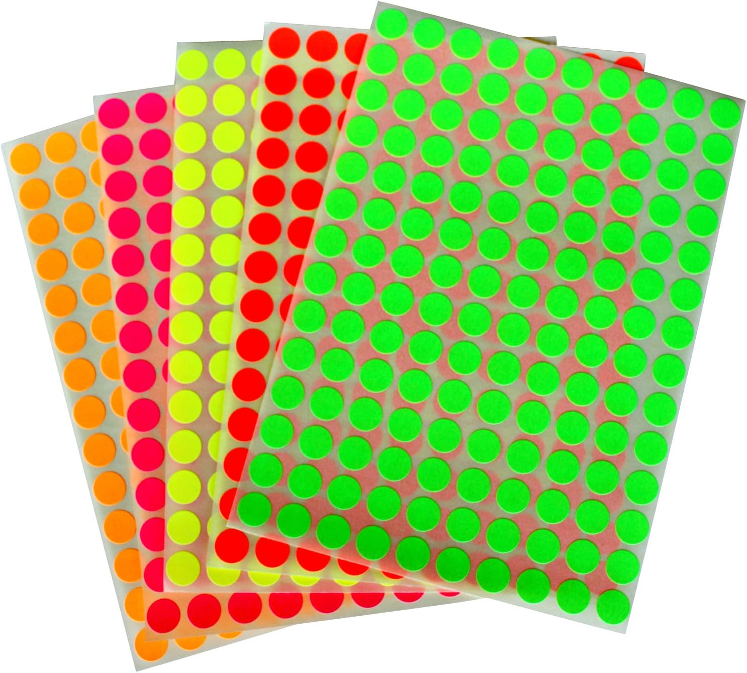 Amazon.com : Neon Color Coding Labels 3/8