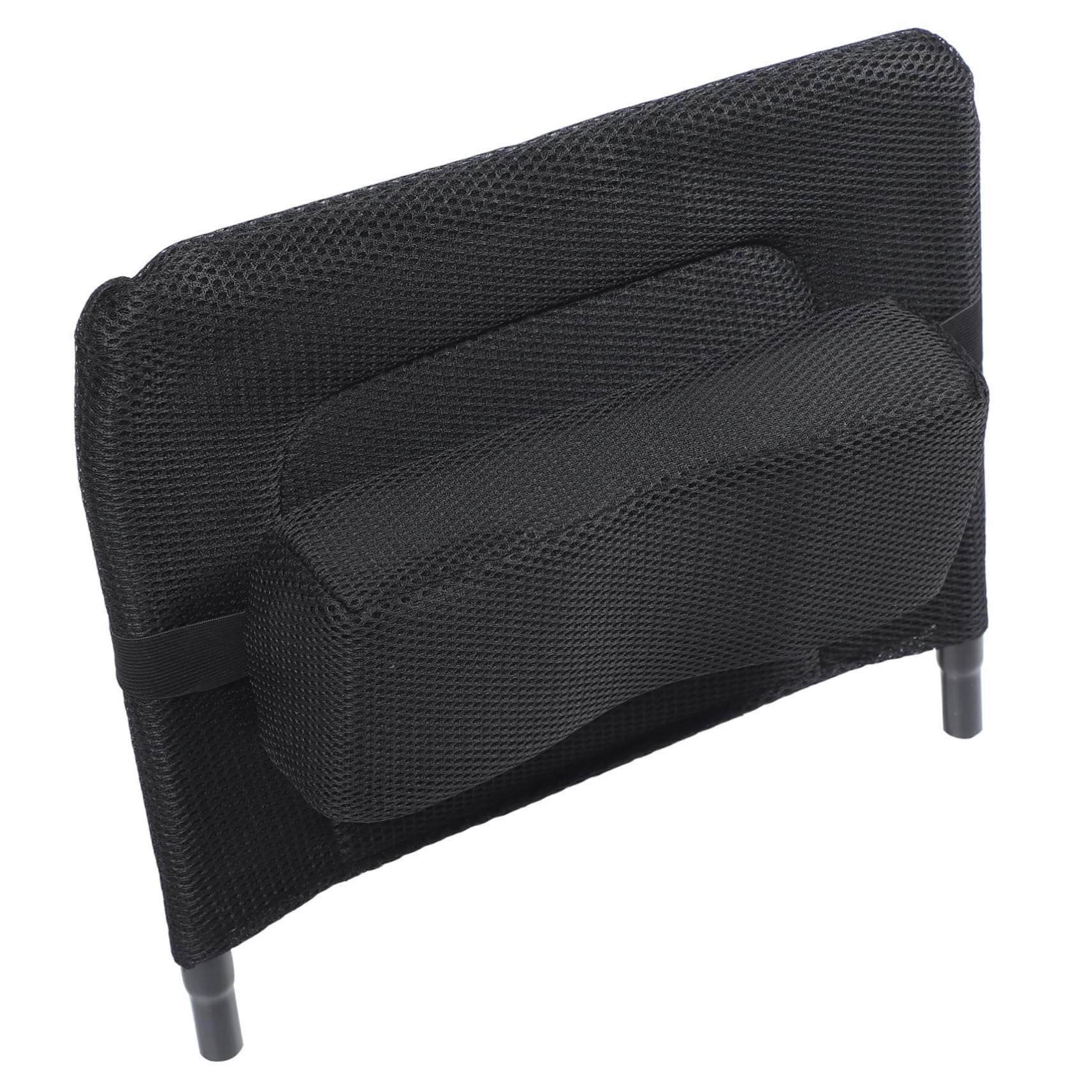 Accesorios Silla de Ruedas Respaldo Elevable y Desmontable, Extensor de Respaldo, Acero al Carbono y Malla Negra para Silla de Ruedas | Acero al Carbono, Acabado Acolchado y Suave, Accesorio para Reposacabezas y Cuello