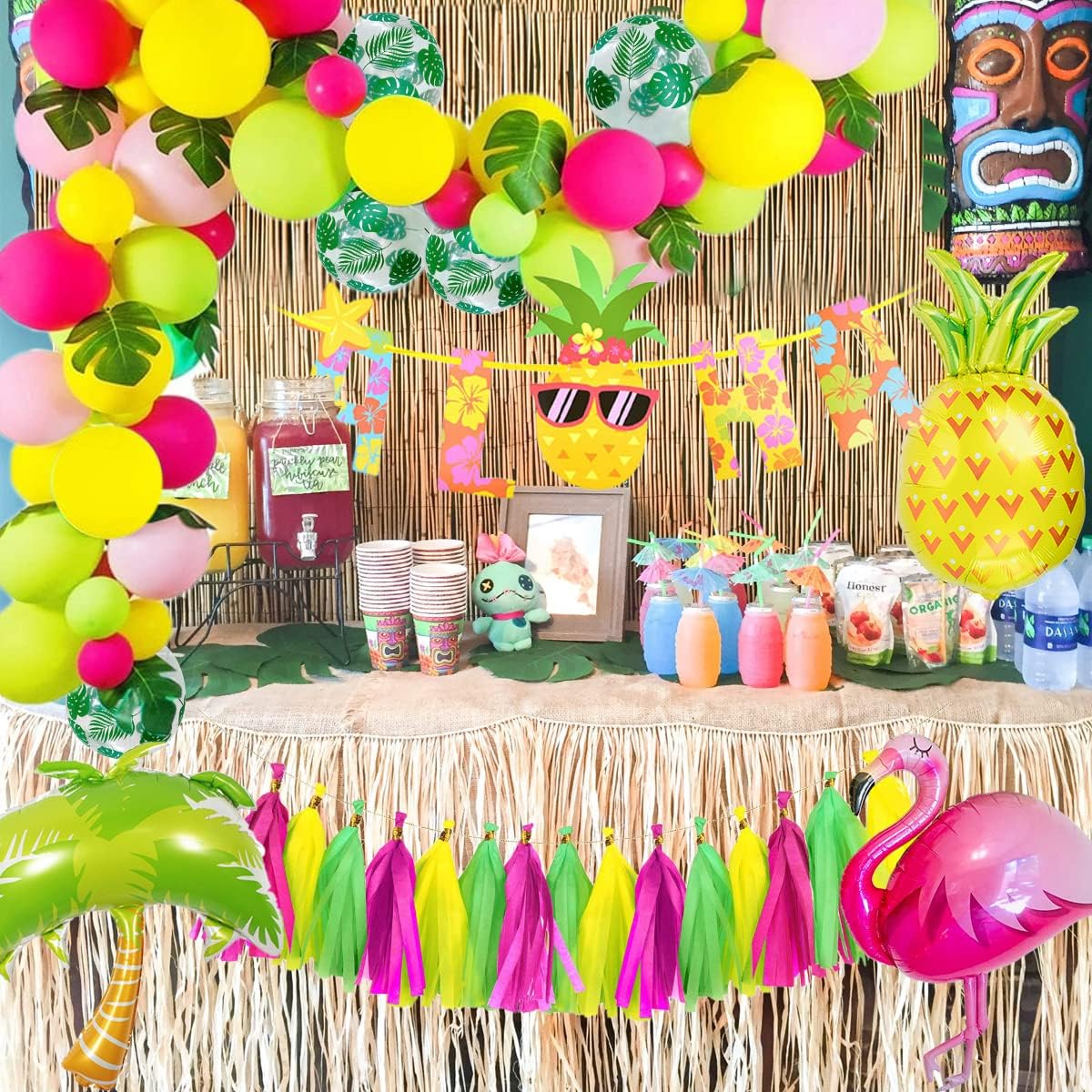 Hawaiian Party Decorations, Tropical Party Decorations Set with Large