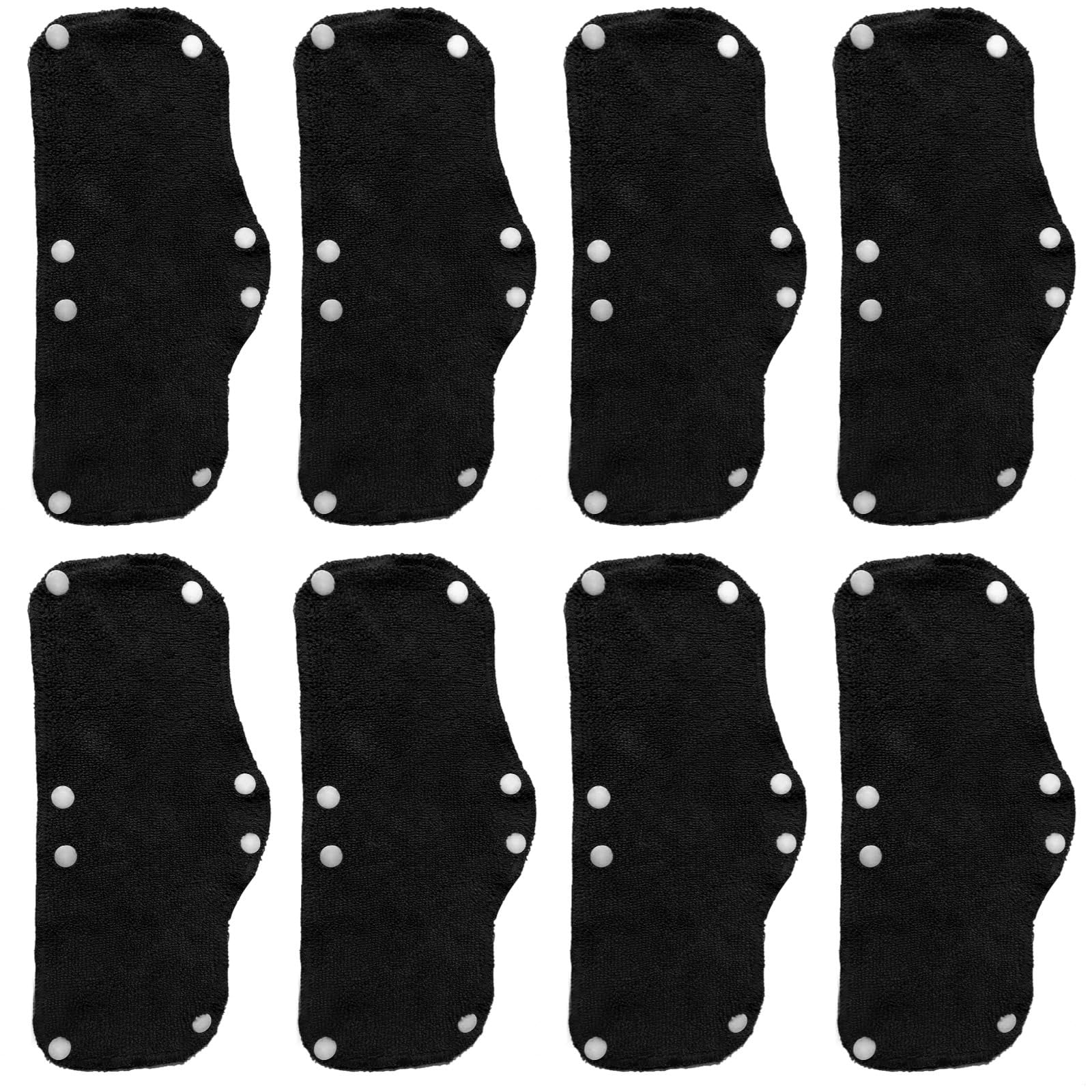 Helm-Schweißbänder, 25,4 x 12,9 cm, harte Huteinlagen mit 8 Druckknöpfen, waschbares, schweißabsorbierendes Polyester, für Sicherheitshelme, 24 Stück