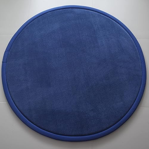 Miniatura 10 de Loartee Alfombra redonda gruesa para niños, terciopelo coral, alfombra circular de espuma viscoelástica para guardería, sala de juegos, decoración