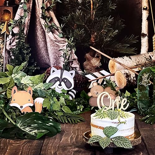 Miniatura 5 de Recortes de animales del bosque, 36 unidades, decoraciones de baby shower, recortes de criaturas grandes del bosque para temas de otoño o baby shower