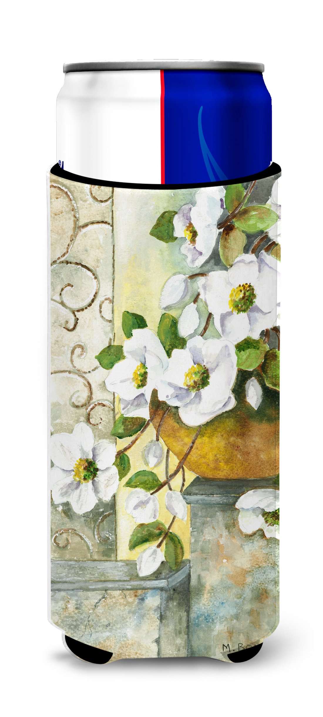 Caroline's Treasures Dog Rose by Maureen Benfield Michelob Ultra Koozies for Slim Cans, Multicolor