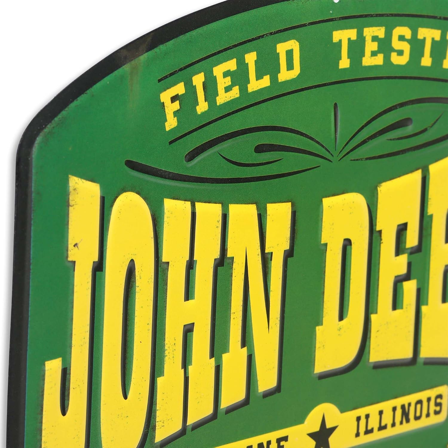 John Deere Tractors Embossed Metal Sign - Vintage John Deere Sign for Garage or Man Cave