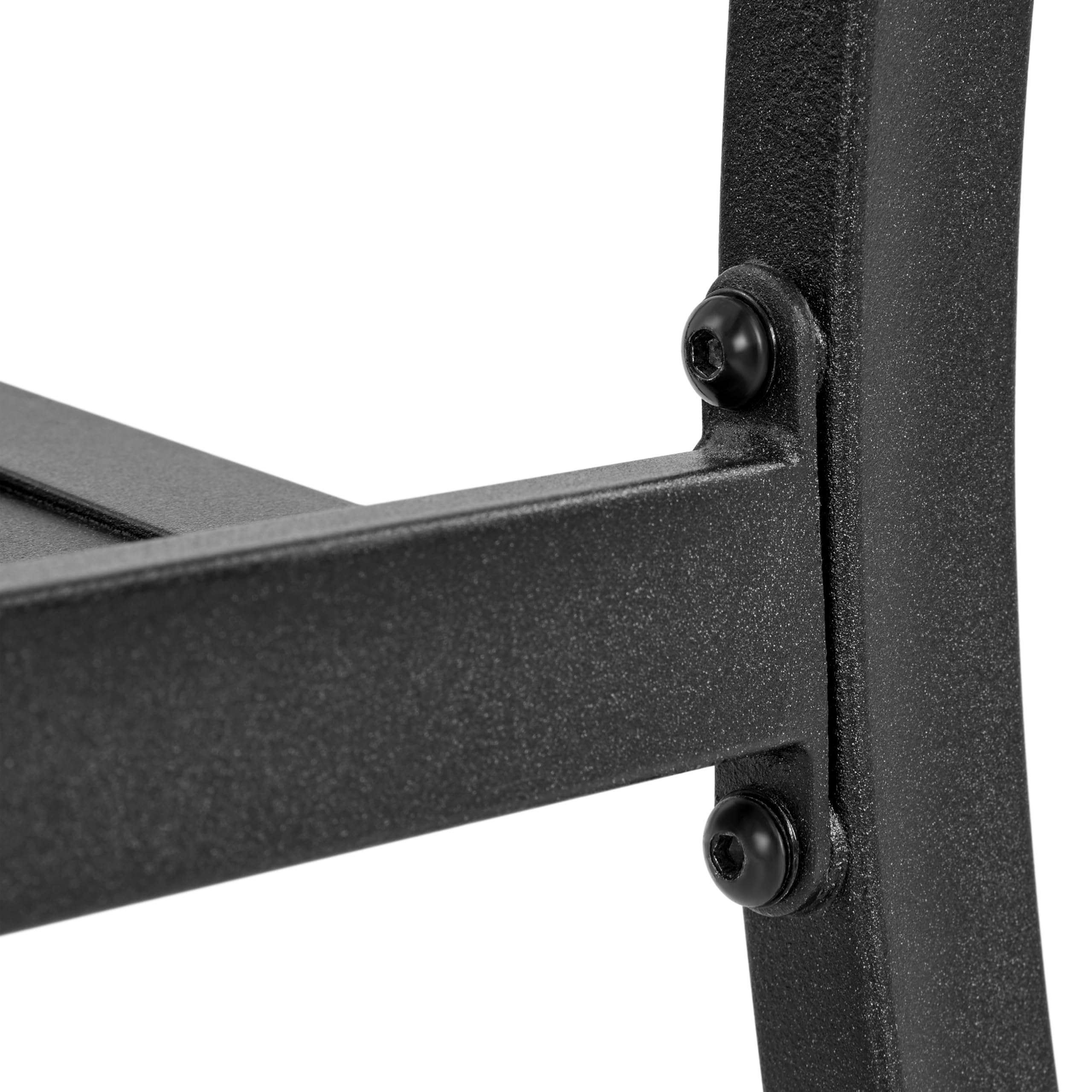 Yaheetech Lot de 2 Chaise de Jardin Chaises de Terrasse Extétieur Empilable en Métal Chaises de Salle à Manger 58 L×59,5 P×89 cm pour Patio Jardin Balcon Terrasse Noir