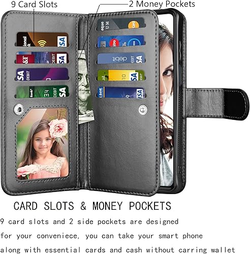 Miniatura 2 de Njjex Funda tipo cartera para Moto Edge Plus 2022, para Motorola Edge+ 5G UW 2022Edge 30 ProEdge X30, 9 ranuras para tarjetas Folio Flip de piel