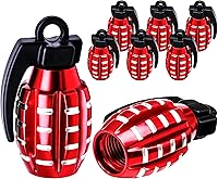 Vista 42 de 6 piezas tapas de válvula de neumático, cubiertas universales de válvula de neumático de aleación de aluminio para automóviles, camiones, SUV, Negro