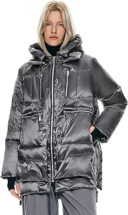 092 Universe Cosmos Shiny Puffer Down Coat
